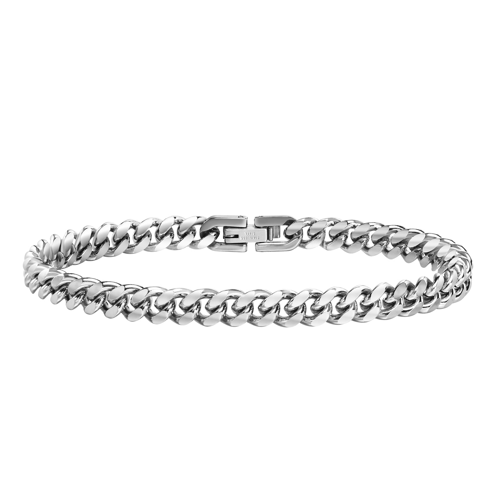 Cuban Chain Link Bracelet, 6mm – Stainless Steel Jewelry – Chain Supplyy