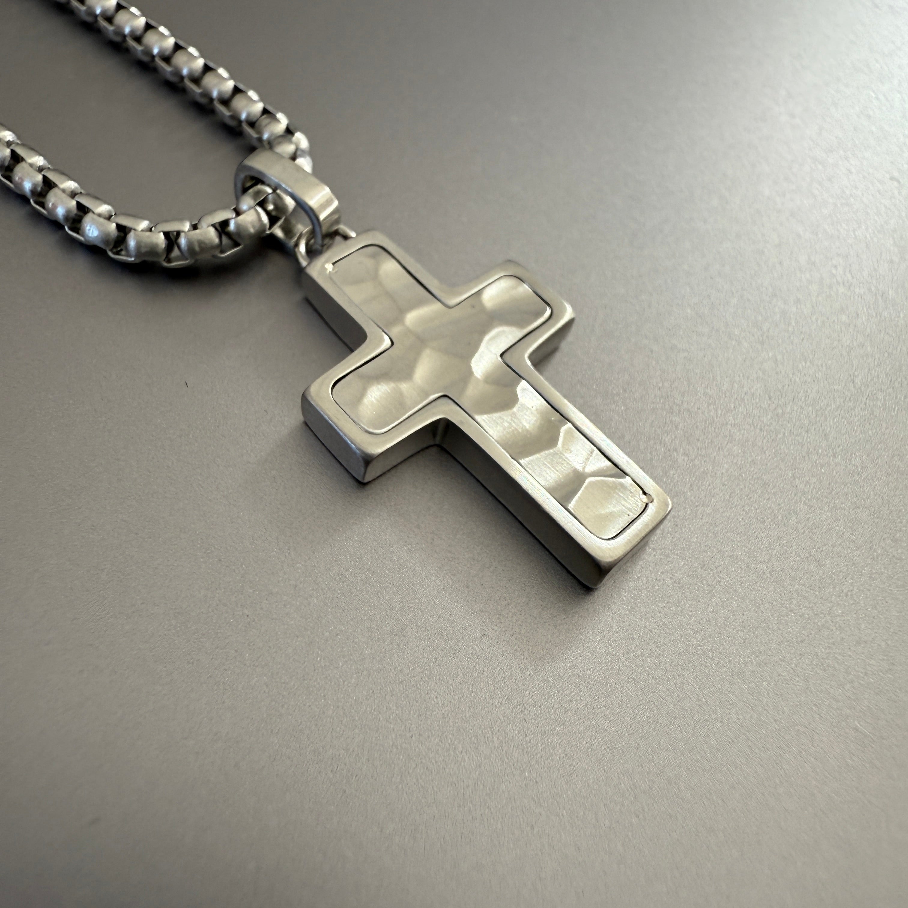 Forged Cross Pendant Necklace