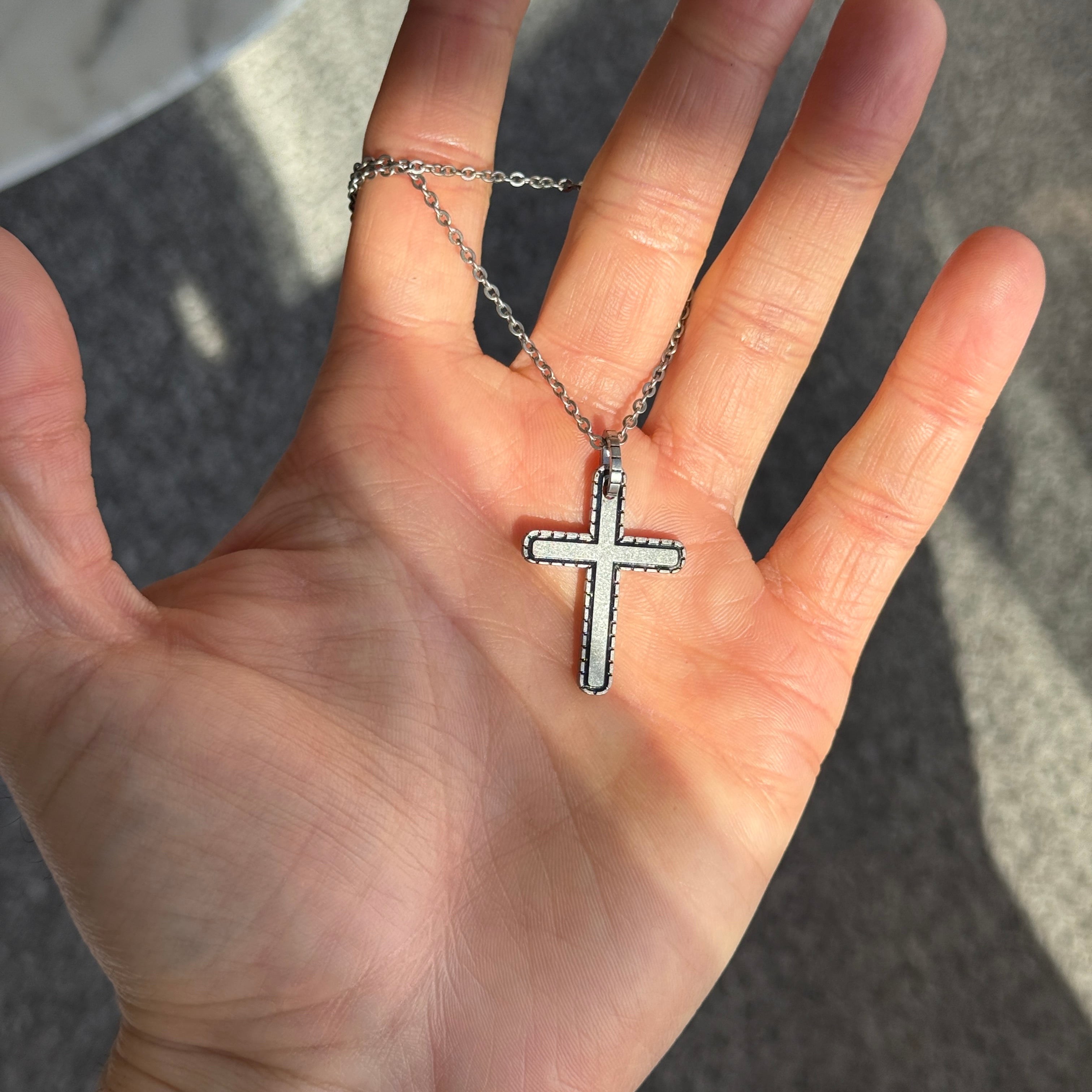 Textured Cross Pendant