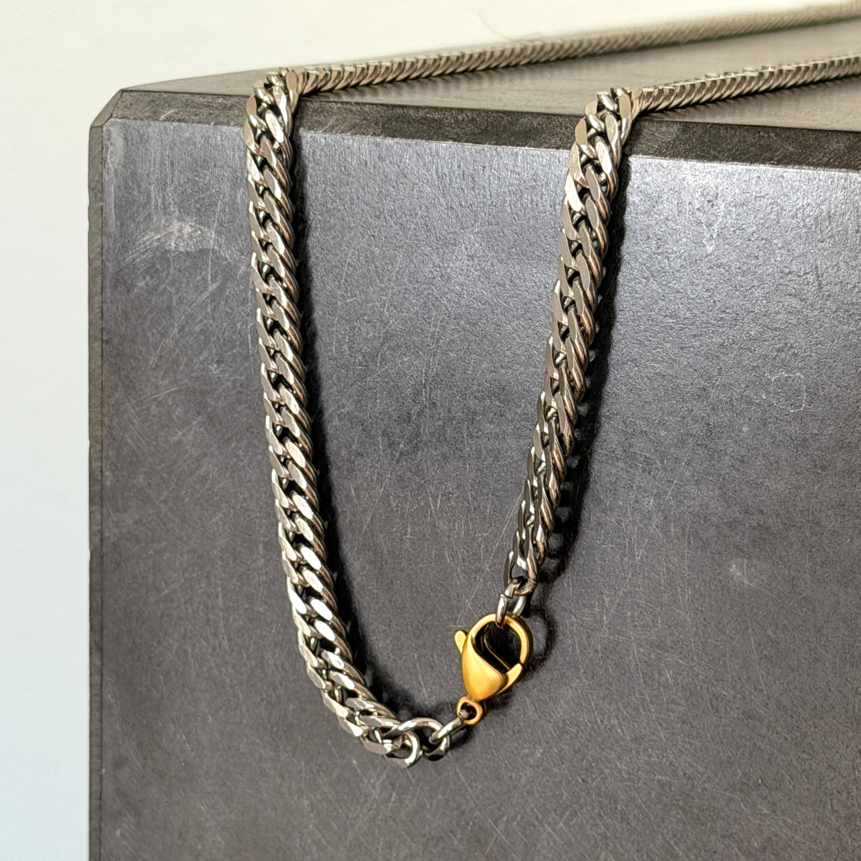 2 Cut Double Chain Necklace, 5.4mm