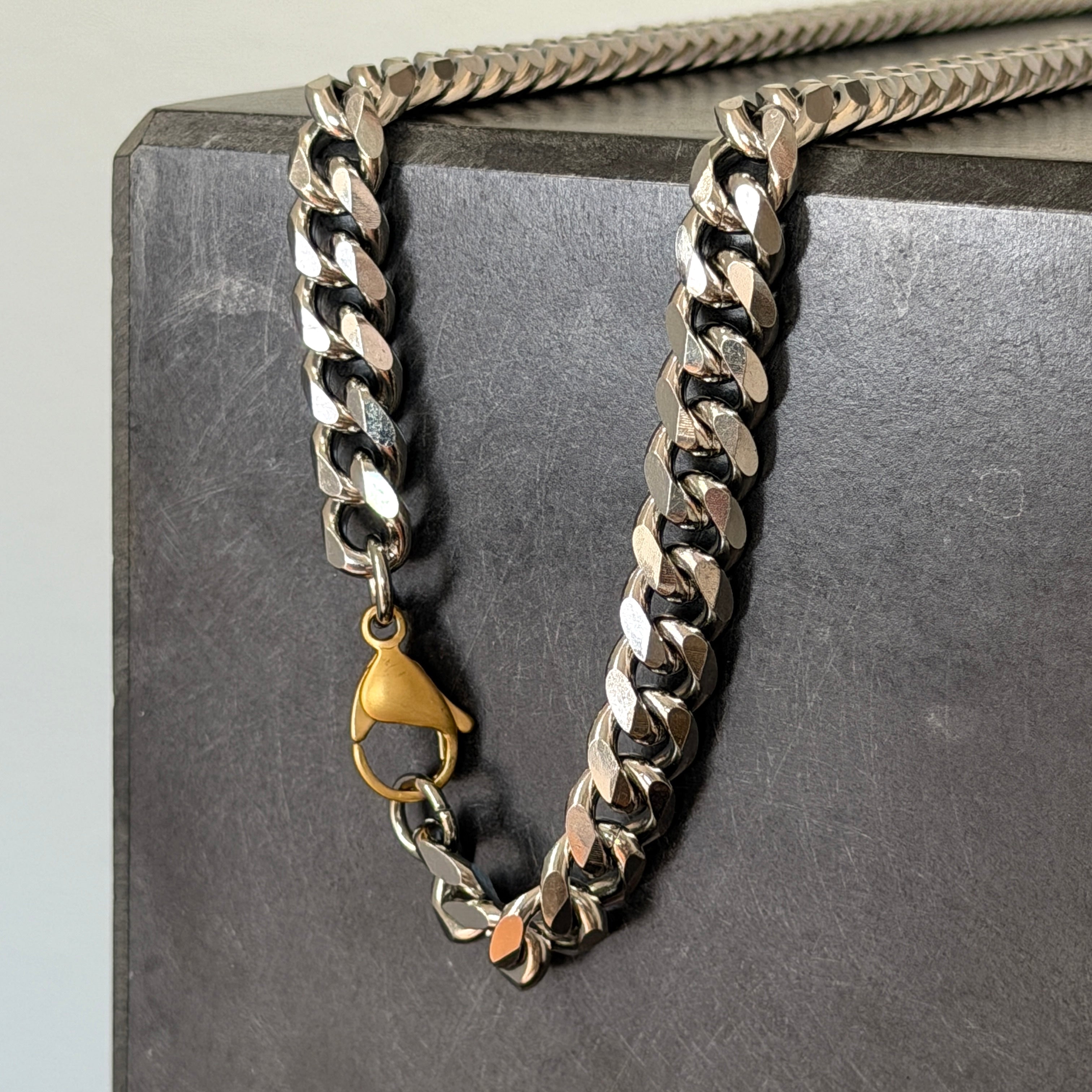 6 Cut Double Chain Necklace, 9.2mm