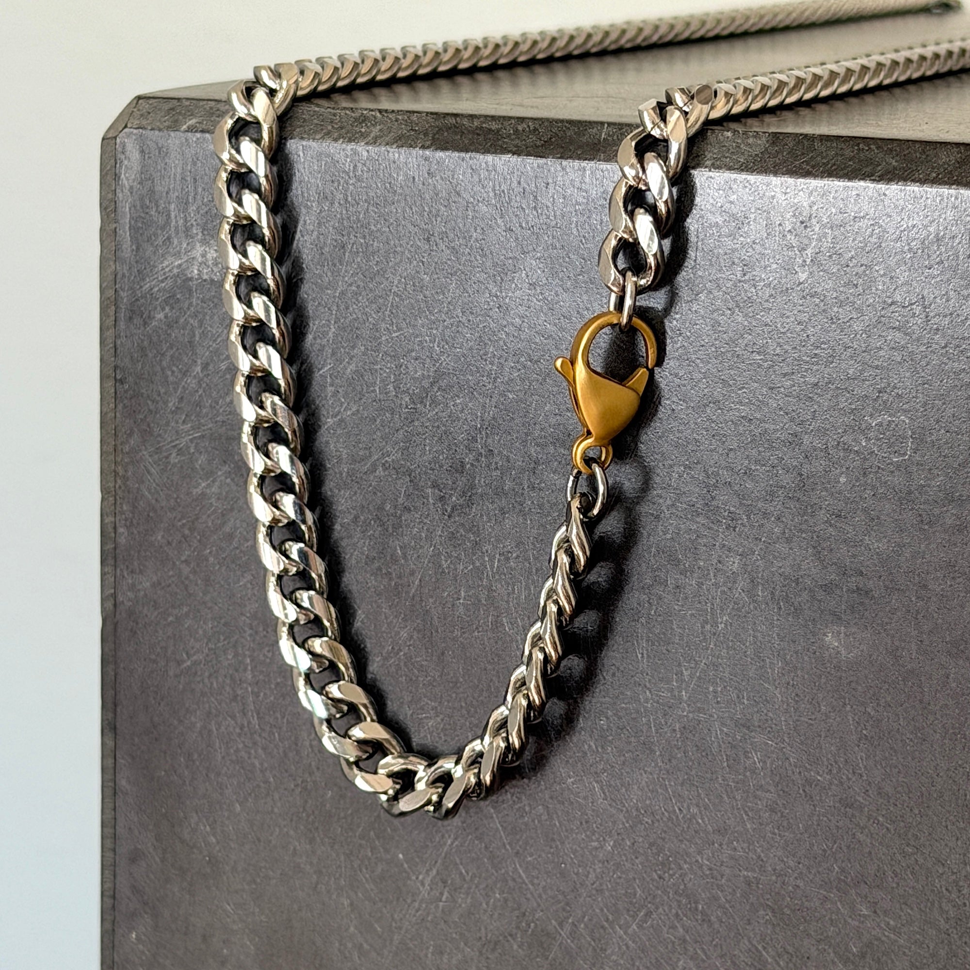 Round Double Chain Necklace, 6mm