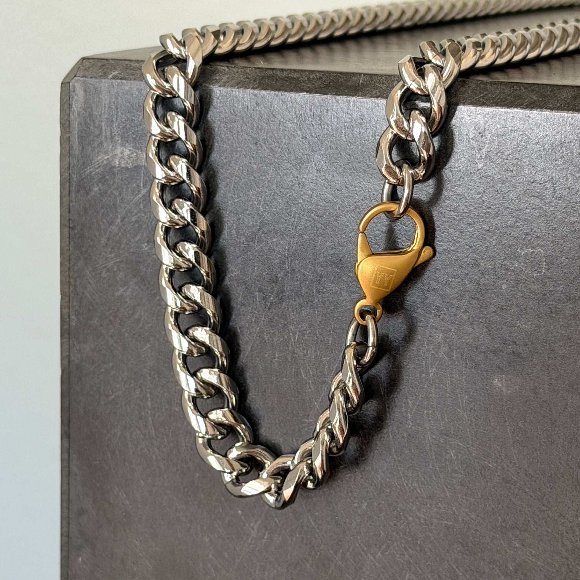 Round Double Chain Necklace, 9mm