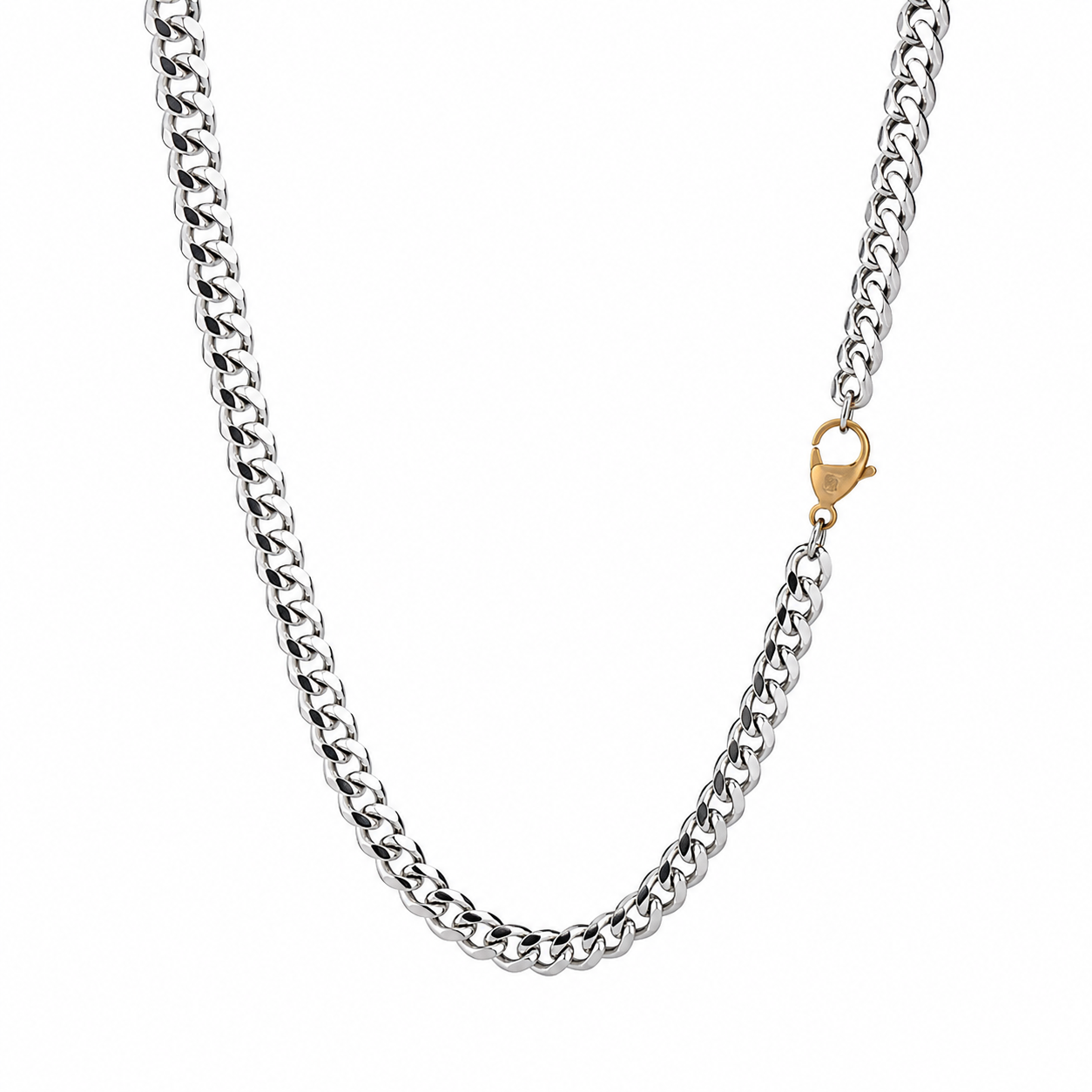 Round Double Chain Necklace, 6mm