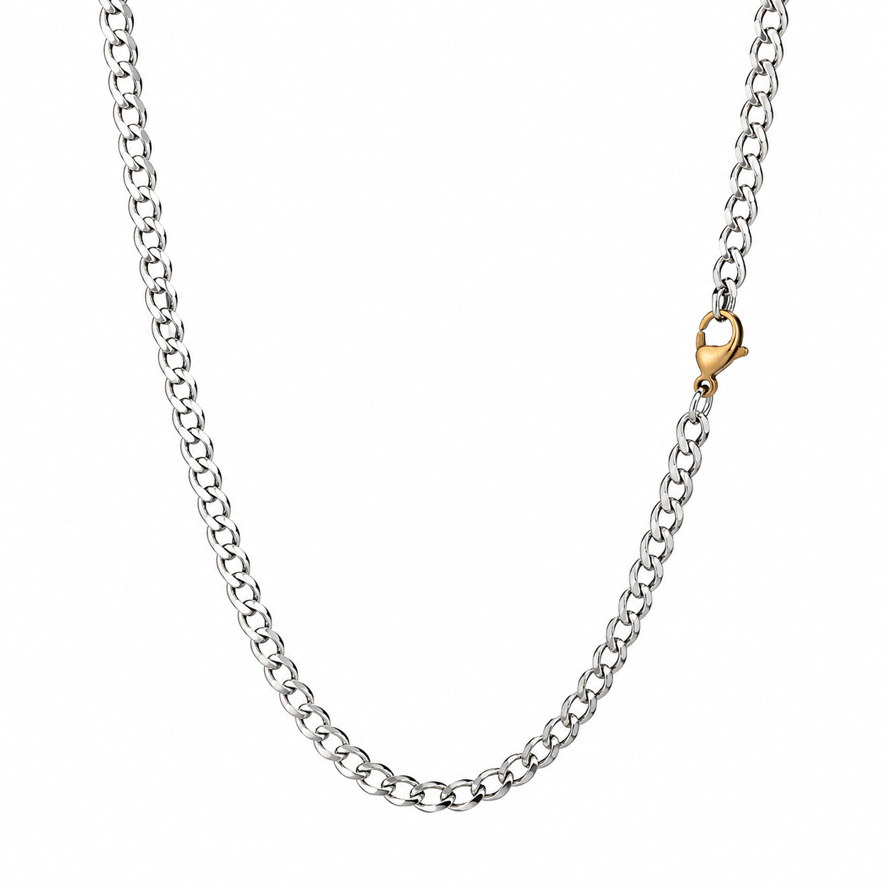 2 Cut Cuban Chain Necklace, 5.3mm