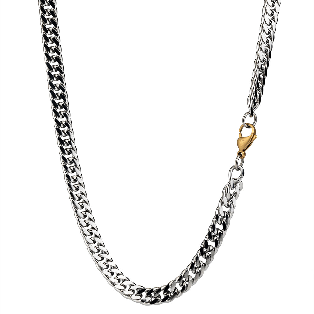 2 Cut Double Chain Necklace, 9.3mm