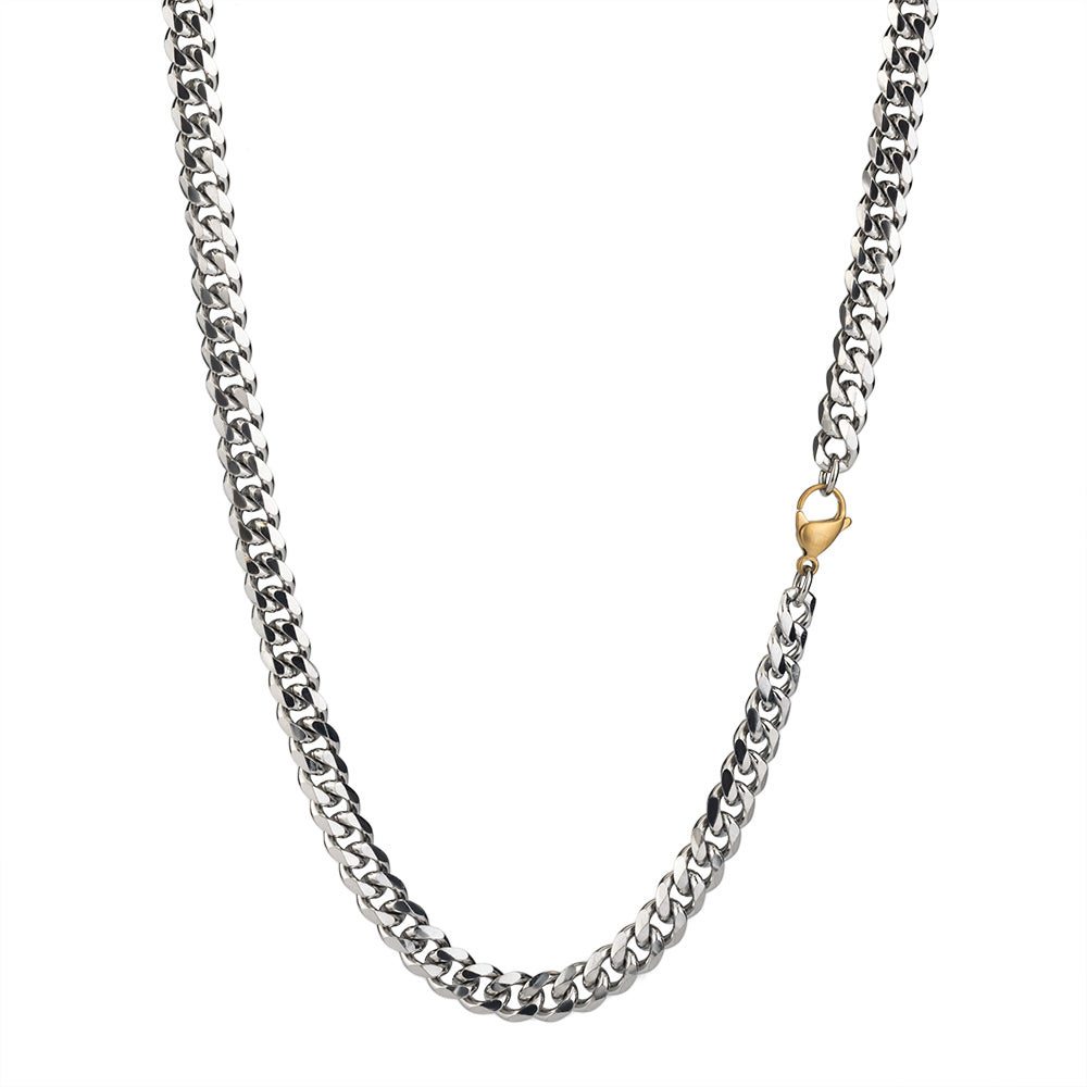 6 Cut Double Chain Necklace, 9.2mm