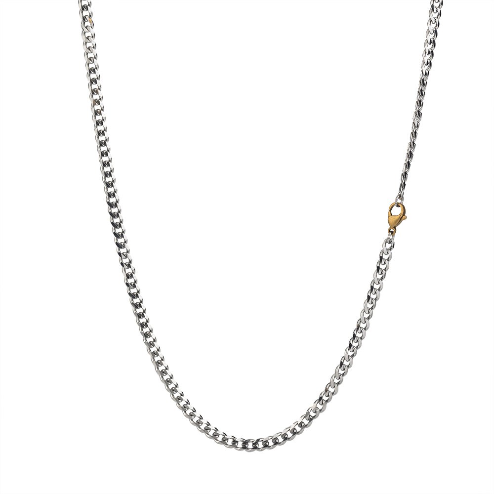 6 Cut Double Chain Necklace, 4.3mm