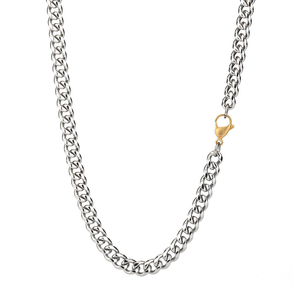Round Double Chain Necklace, 9mm