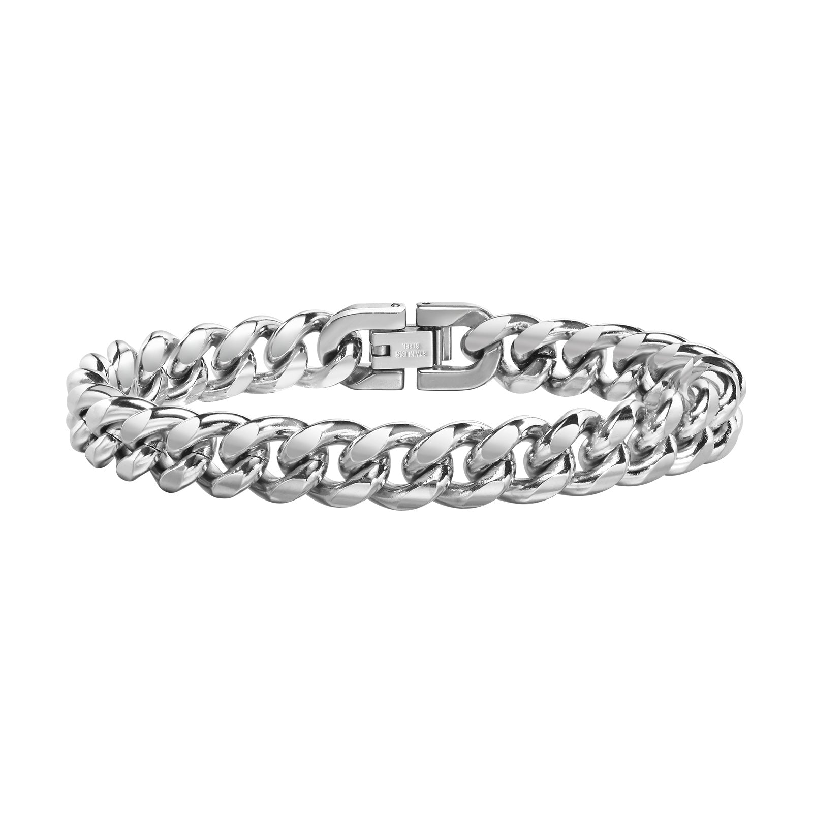 Cuban Chain Link Bracelet, 10mm
