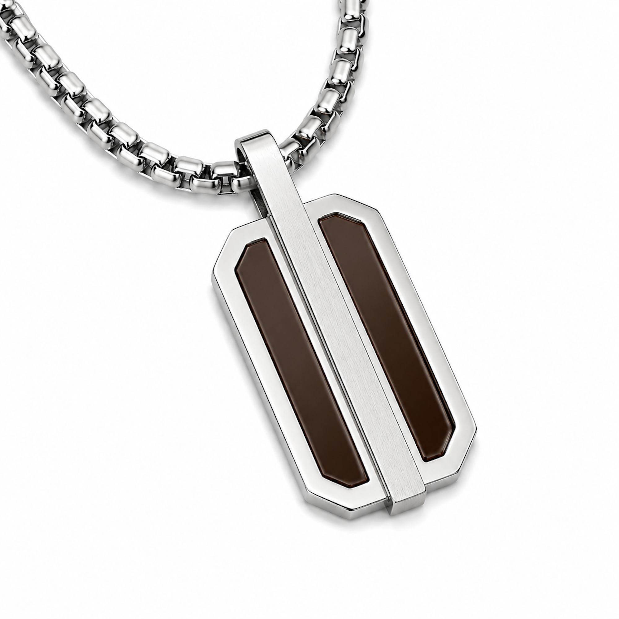 Geometric Open Frame Pendant Necklace