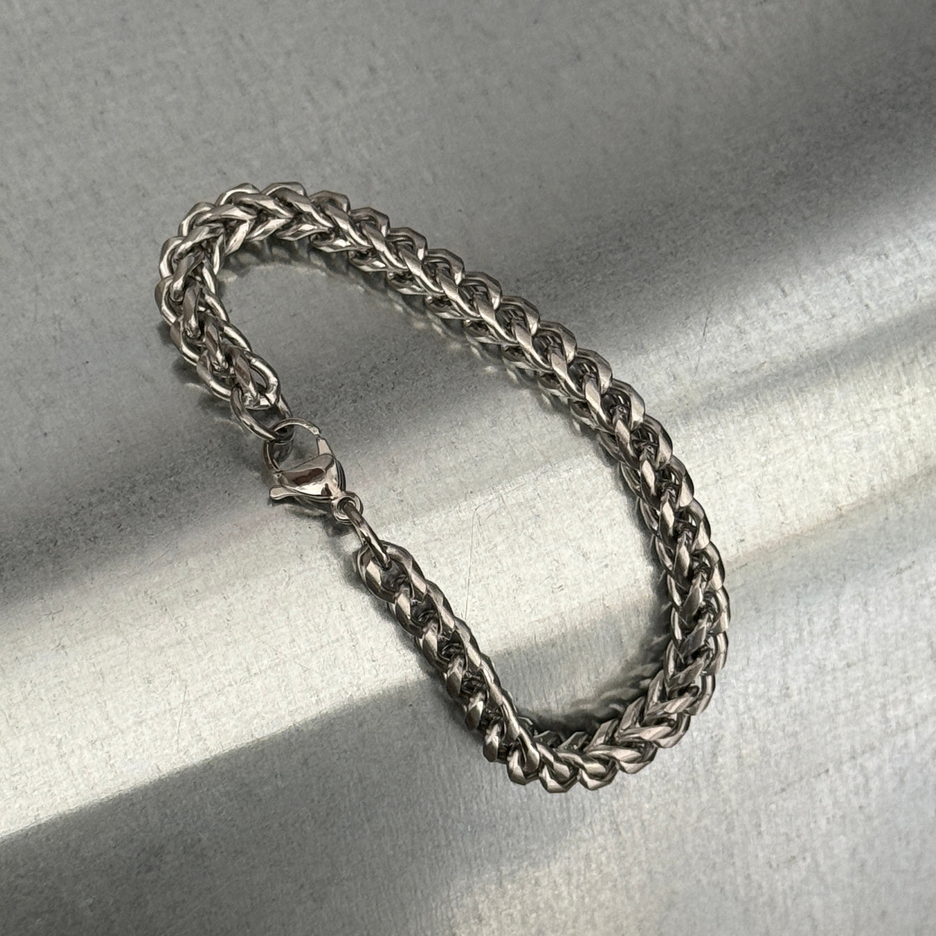 men's stainless steel bracelet franco chain
