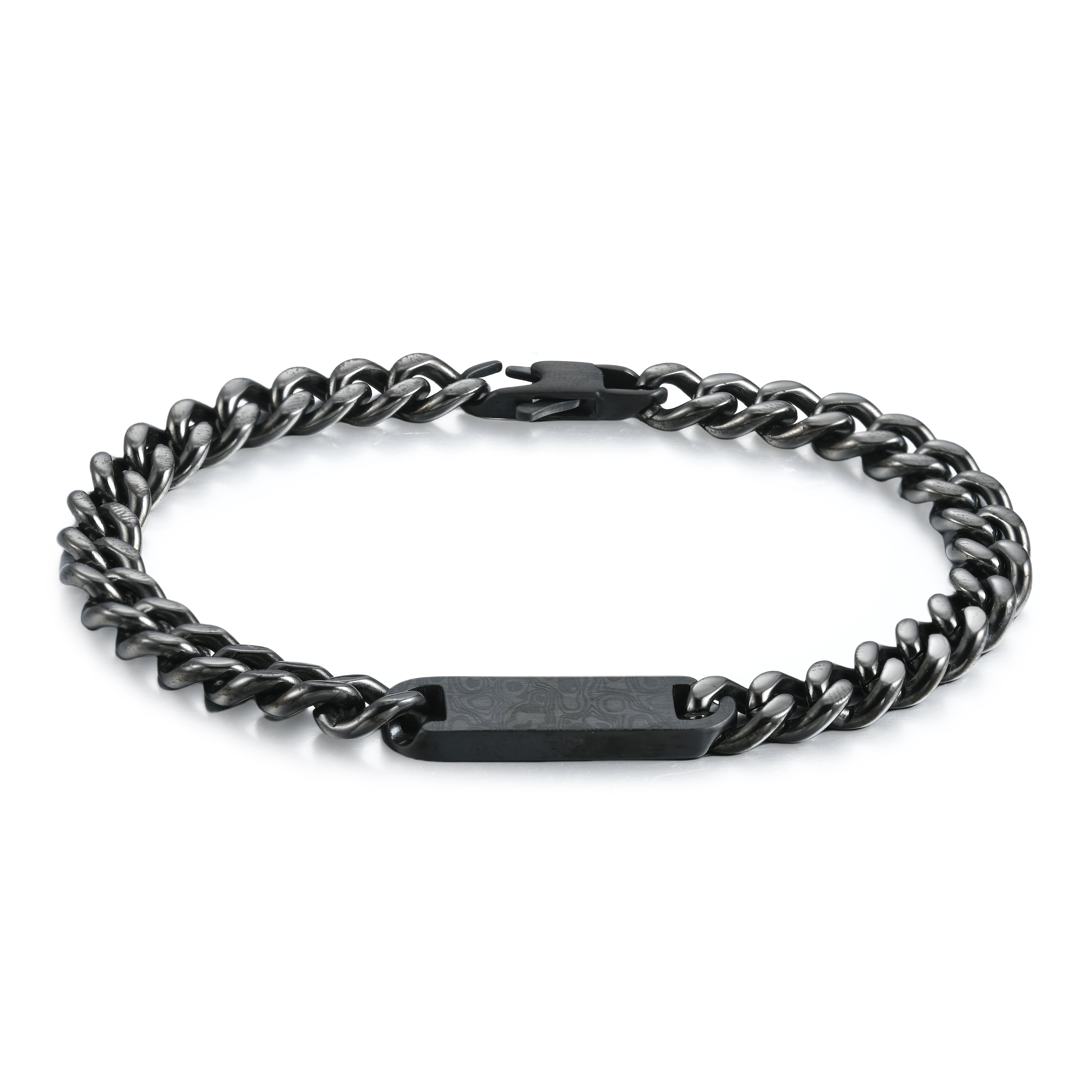 Curb ID Bracelet — Gunmetal, 8"