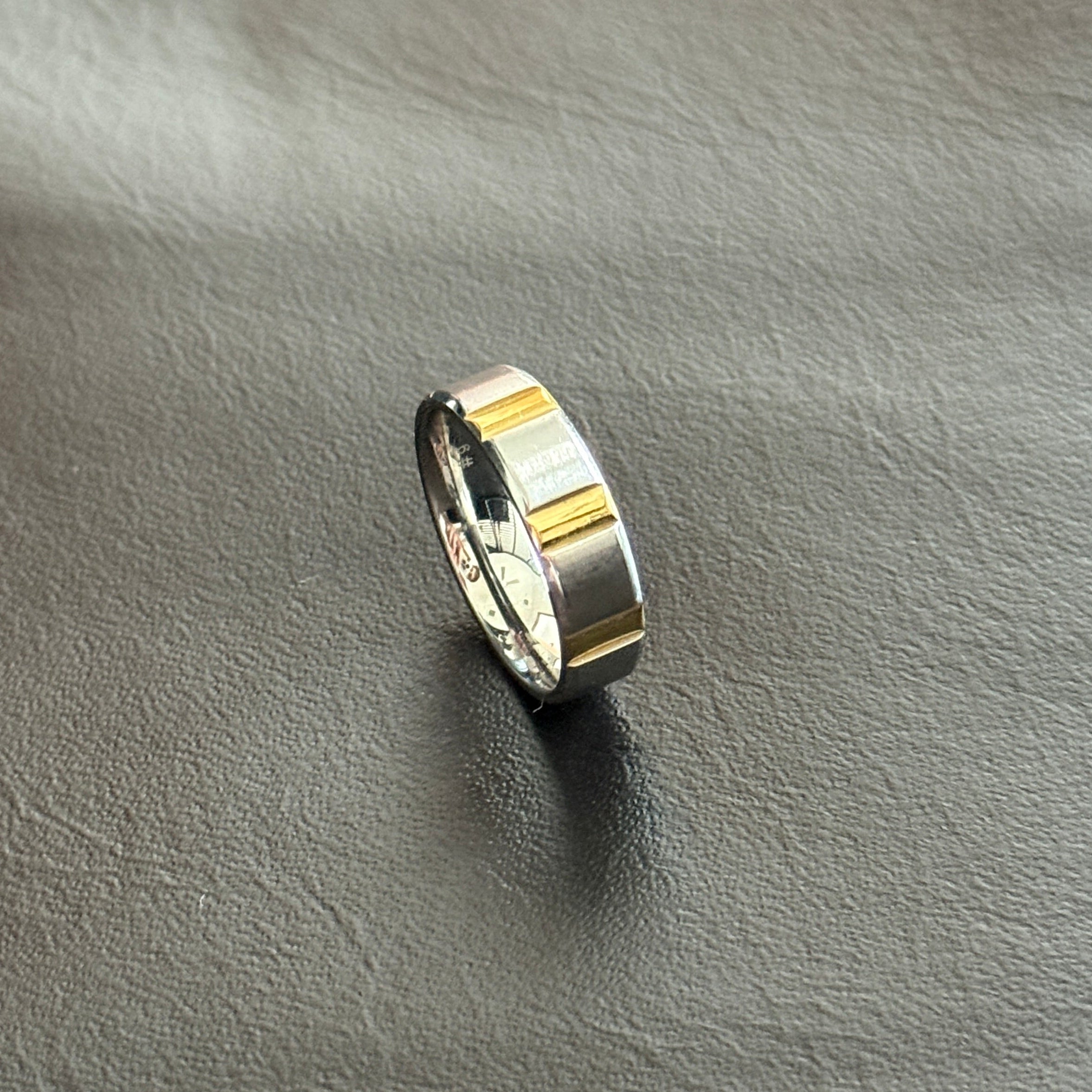 Polished Gold Groove Ring