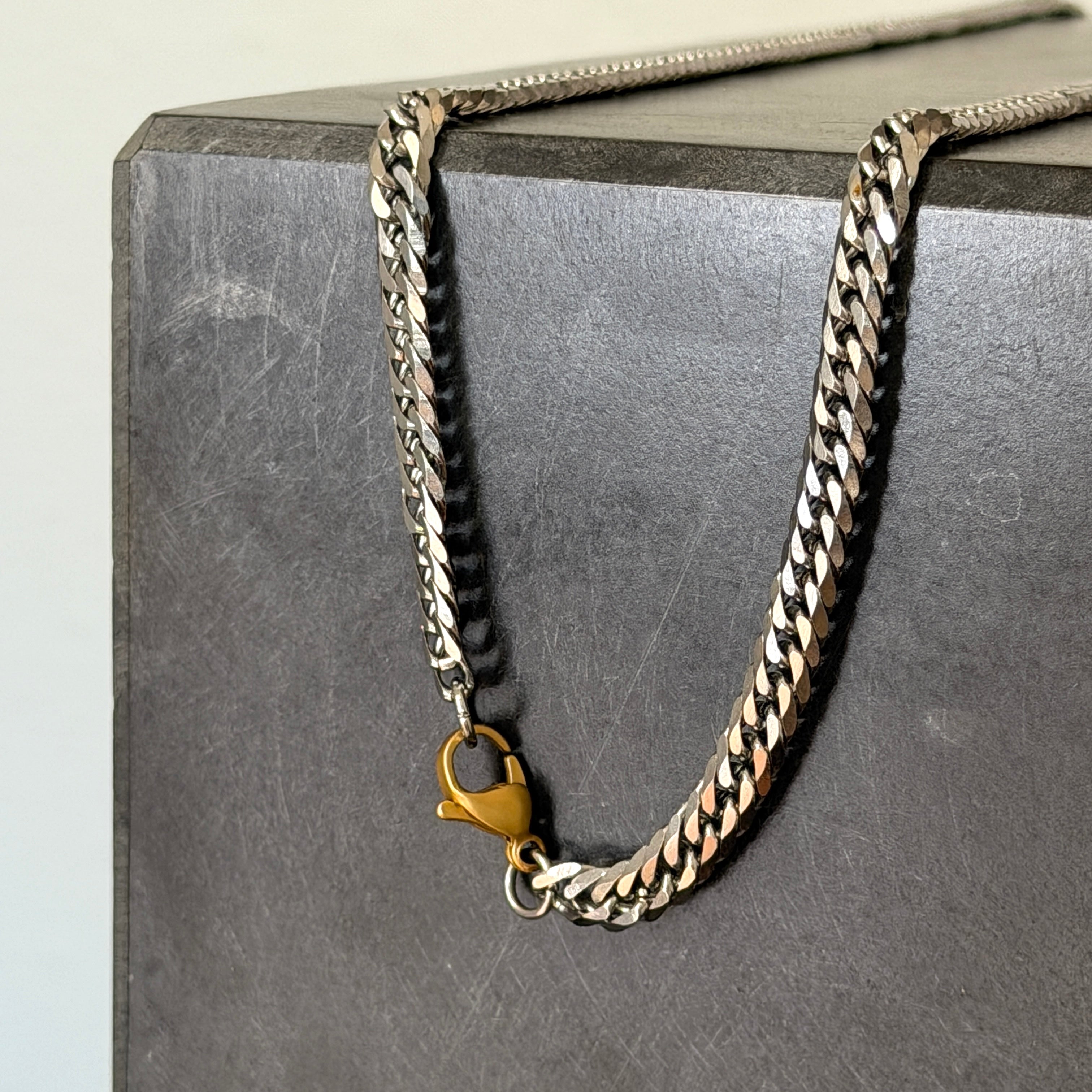 6 Cut Double Chain Necklace, 5.3mm
