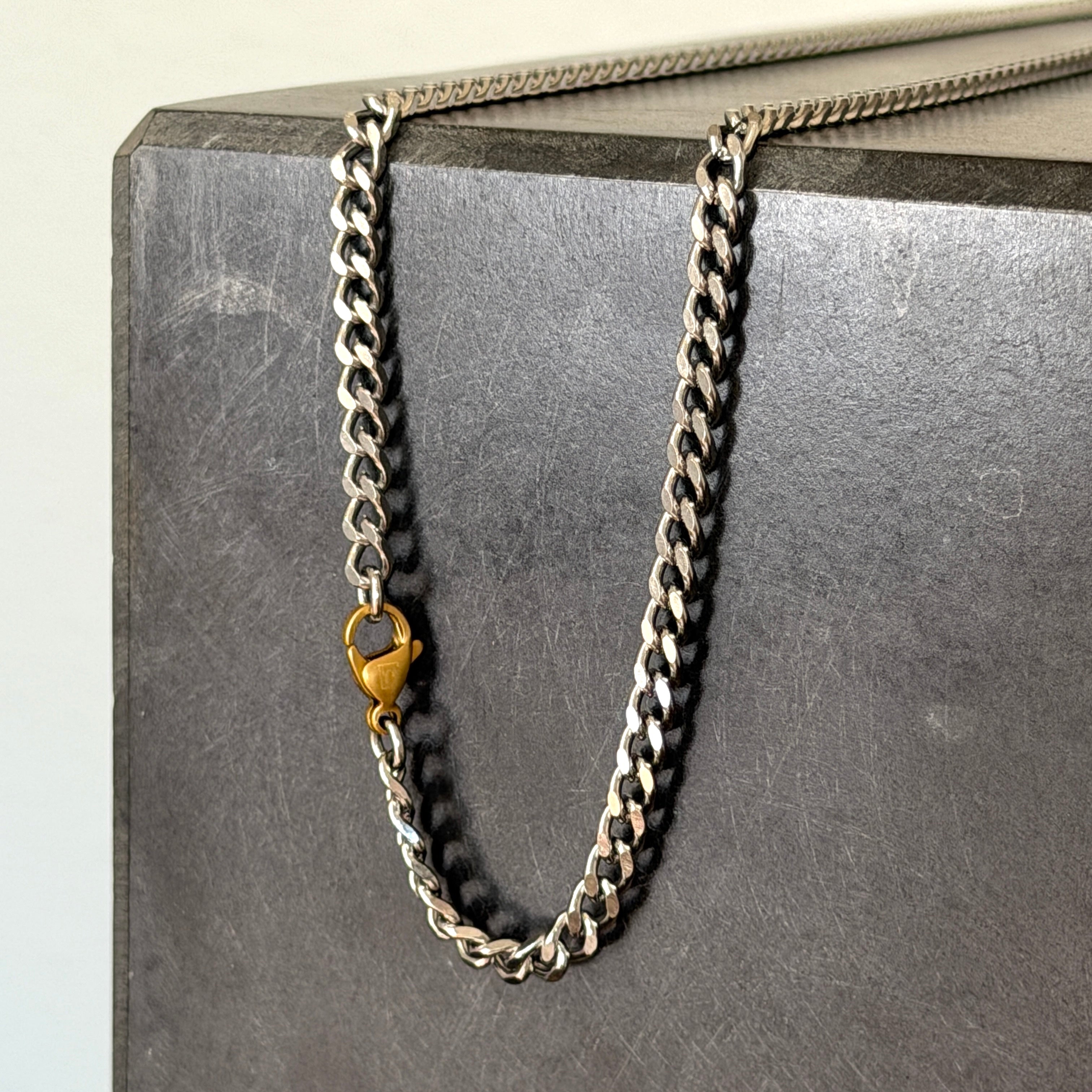 4 Cut Chain Necklace, 4mm