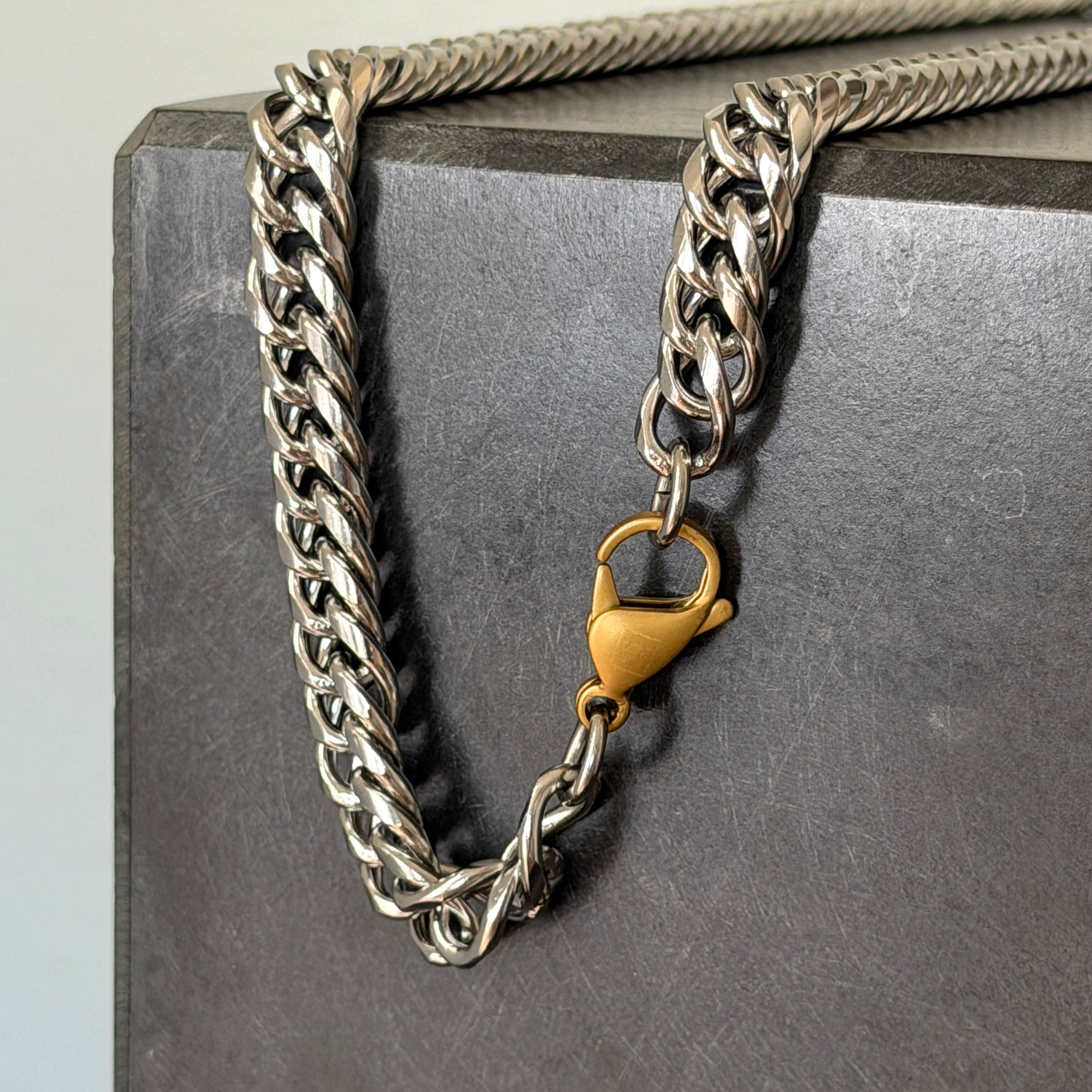 Round Double Chain Necklace, 9.4mm