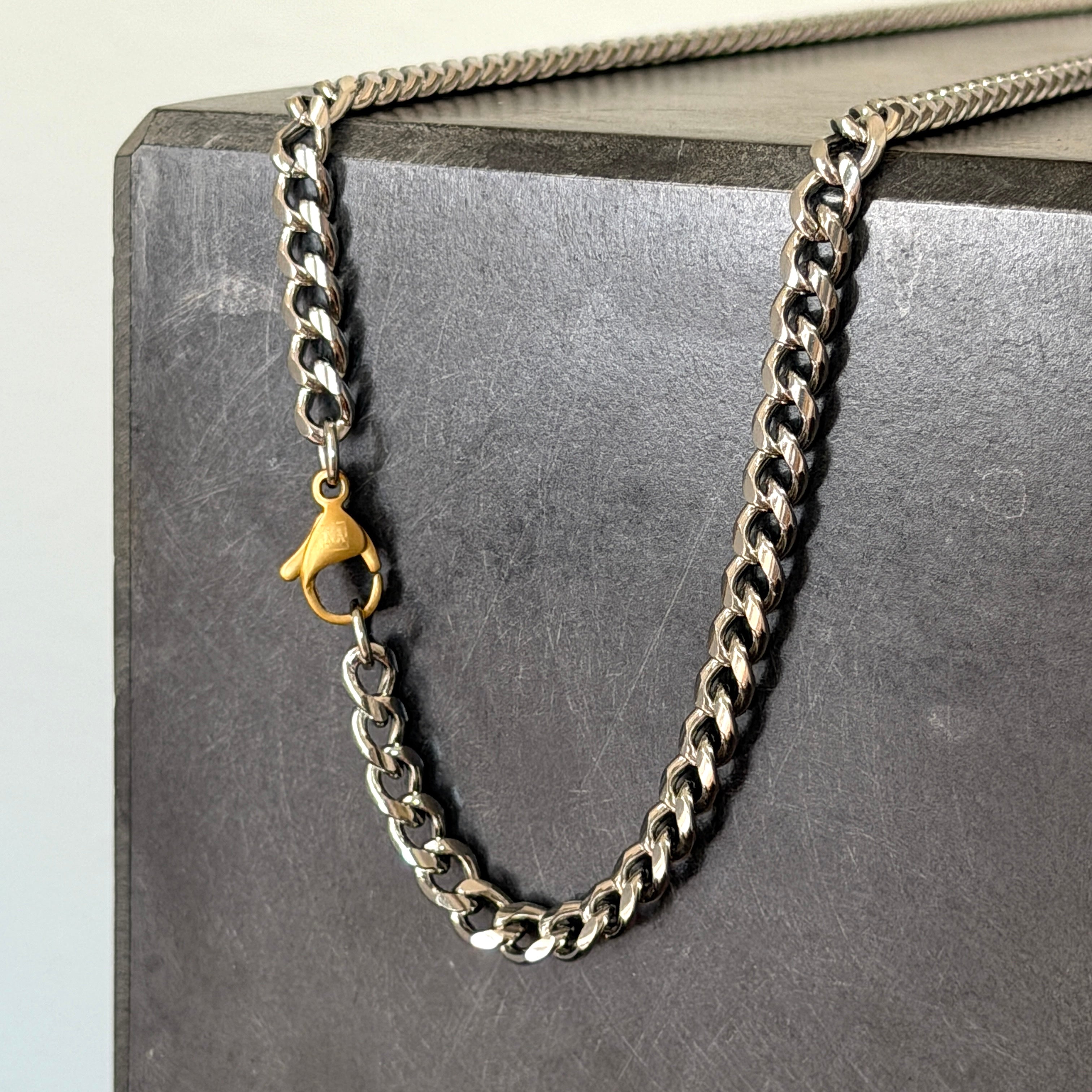 Round Double Chain Necklace, 5mm