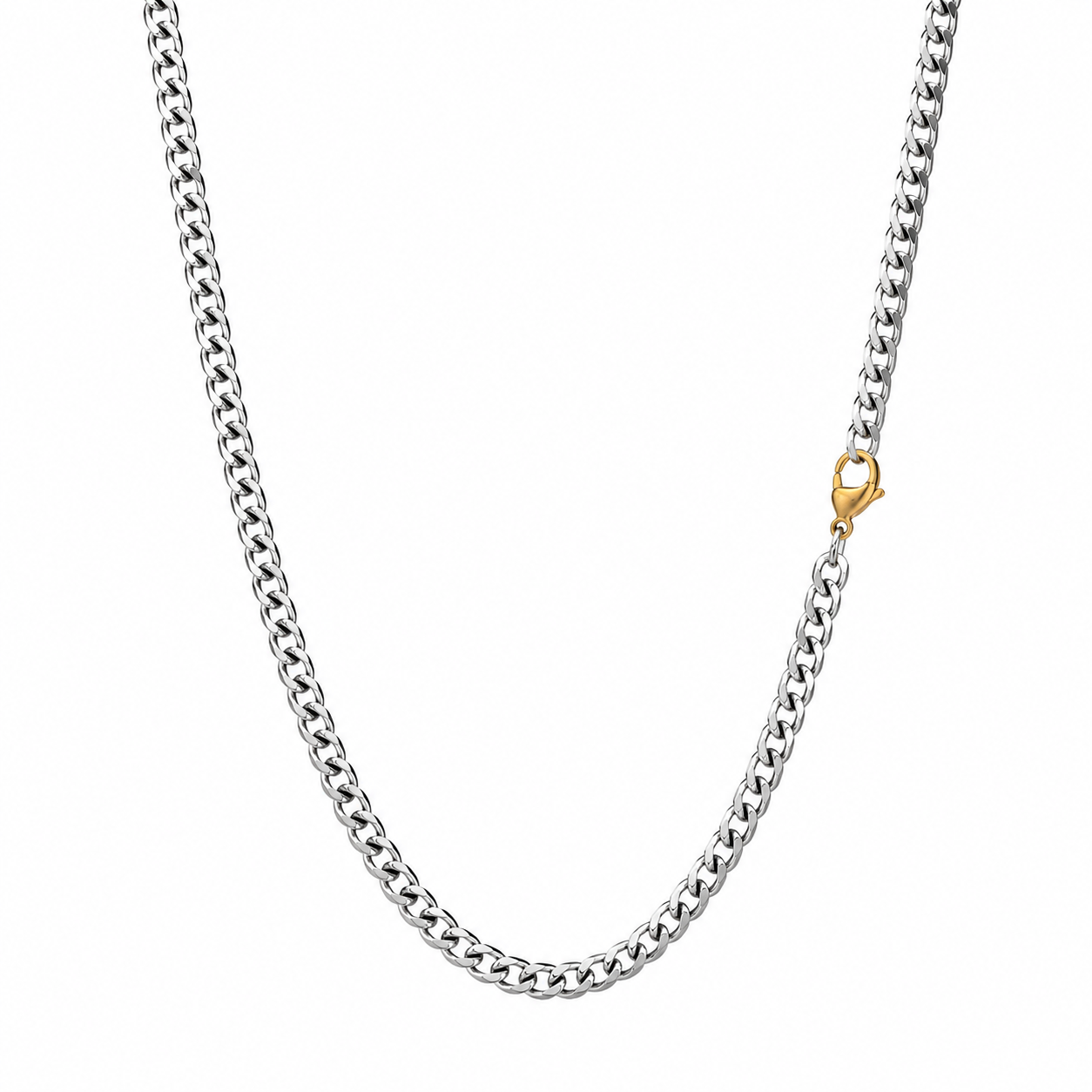 Round Double Chain Necklace, 5mm