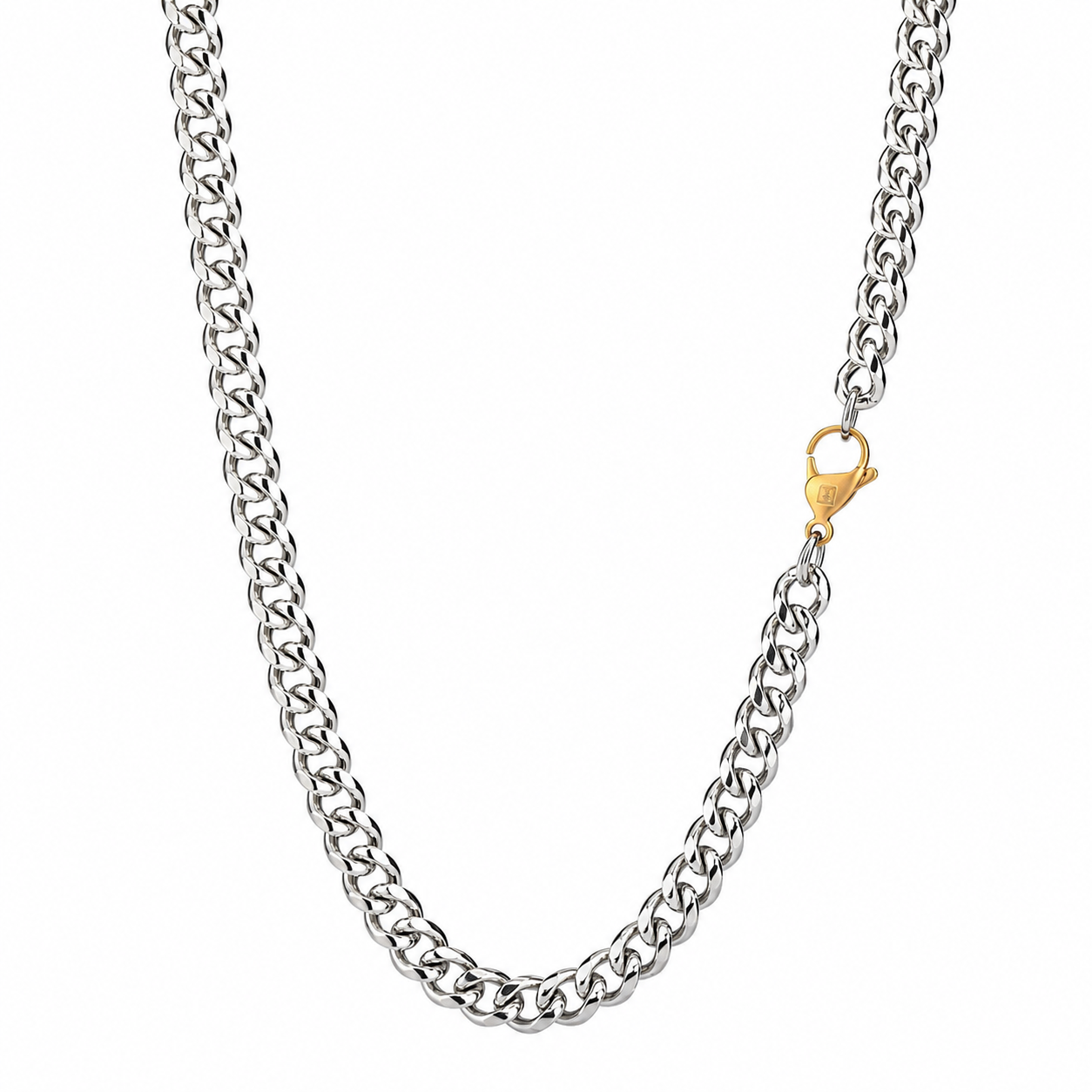 Round Double Chain Necklace, 9mm