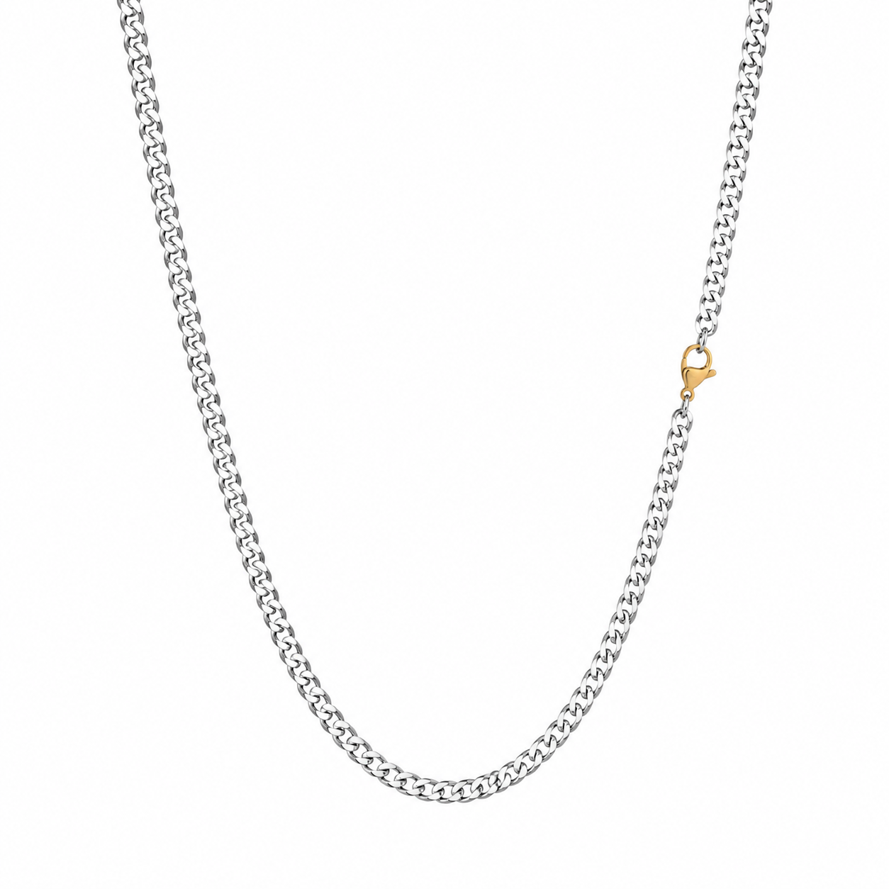 4 Cut Chain Necklace, 5mm