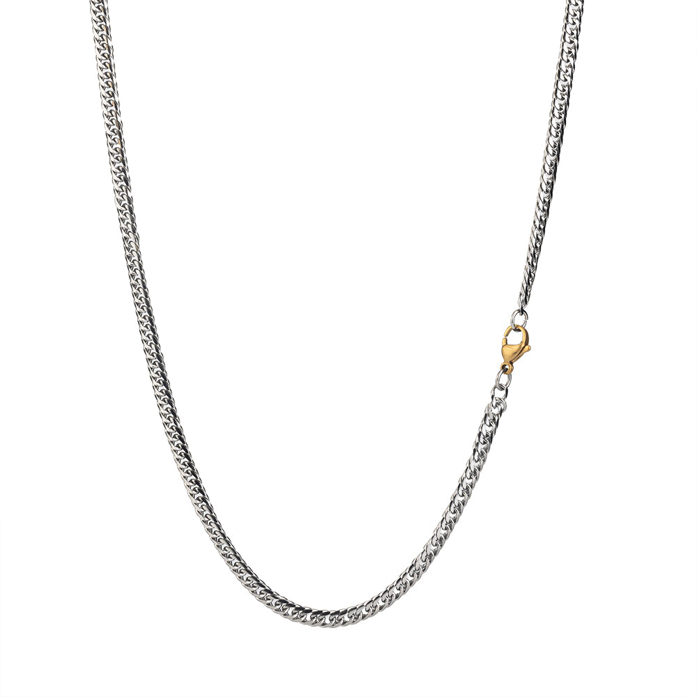 Round Double Chain Necklace, 4.5mm