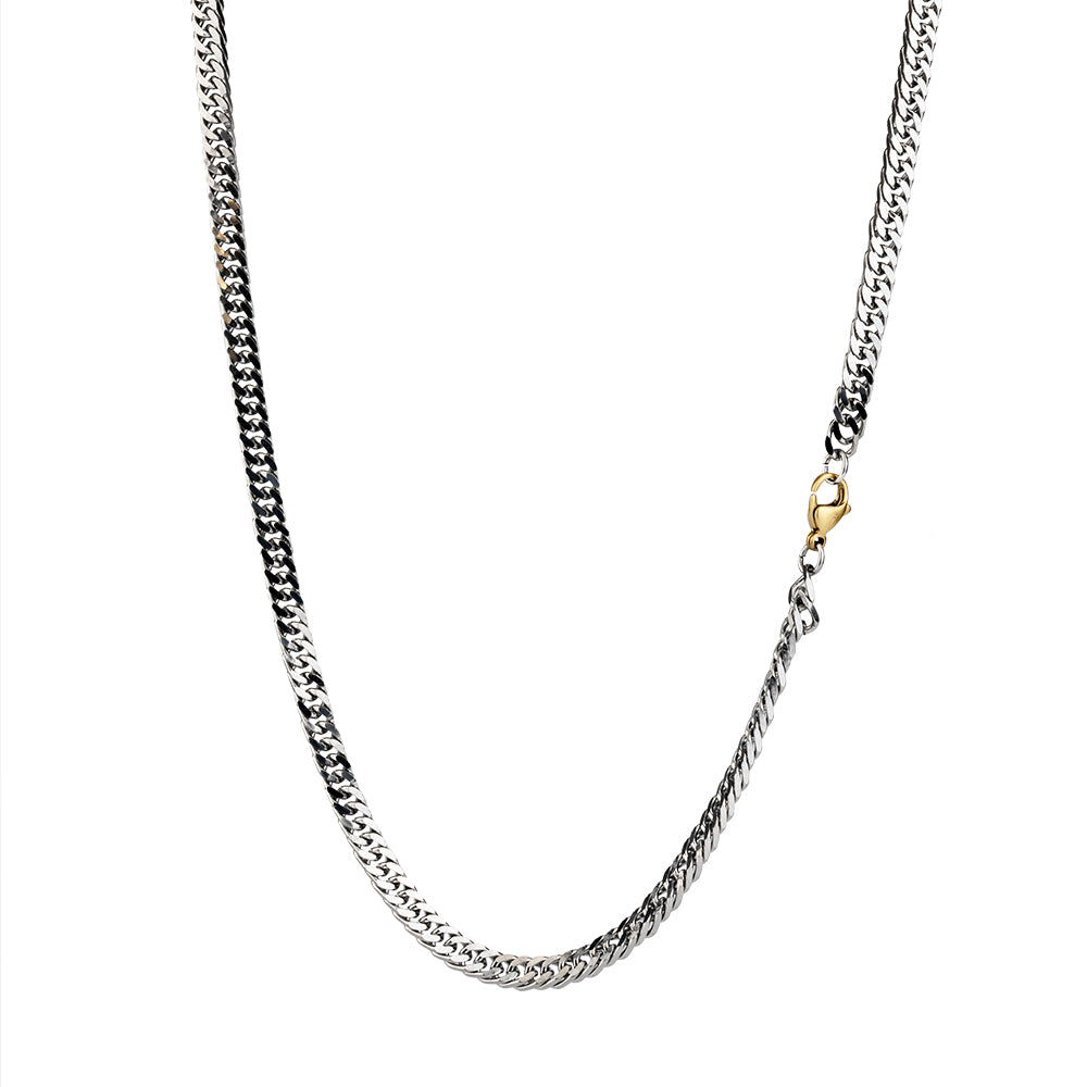 4 Cut Double Chain Necklace, 5.3mm