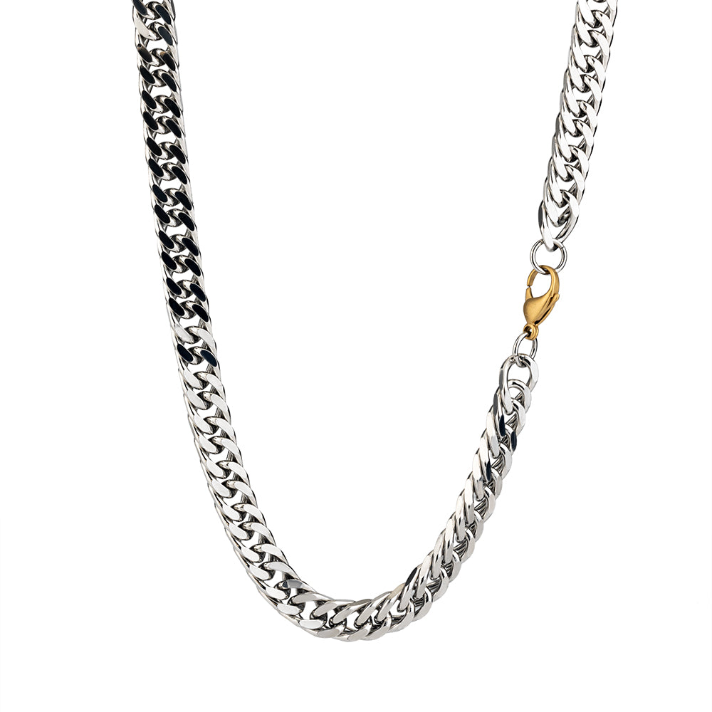 4 Cut Double Chain Necklace, 10.3mm