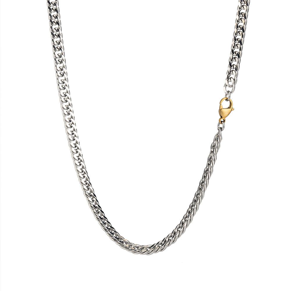 2 Cut Double Chain Necklace, 6.5mm