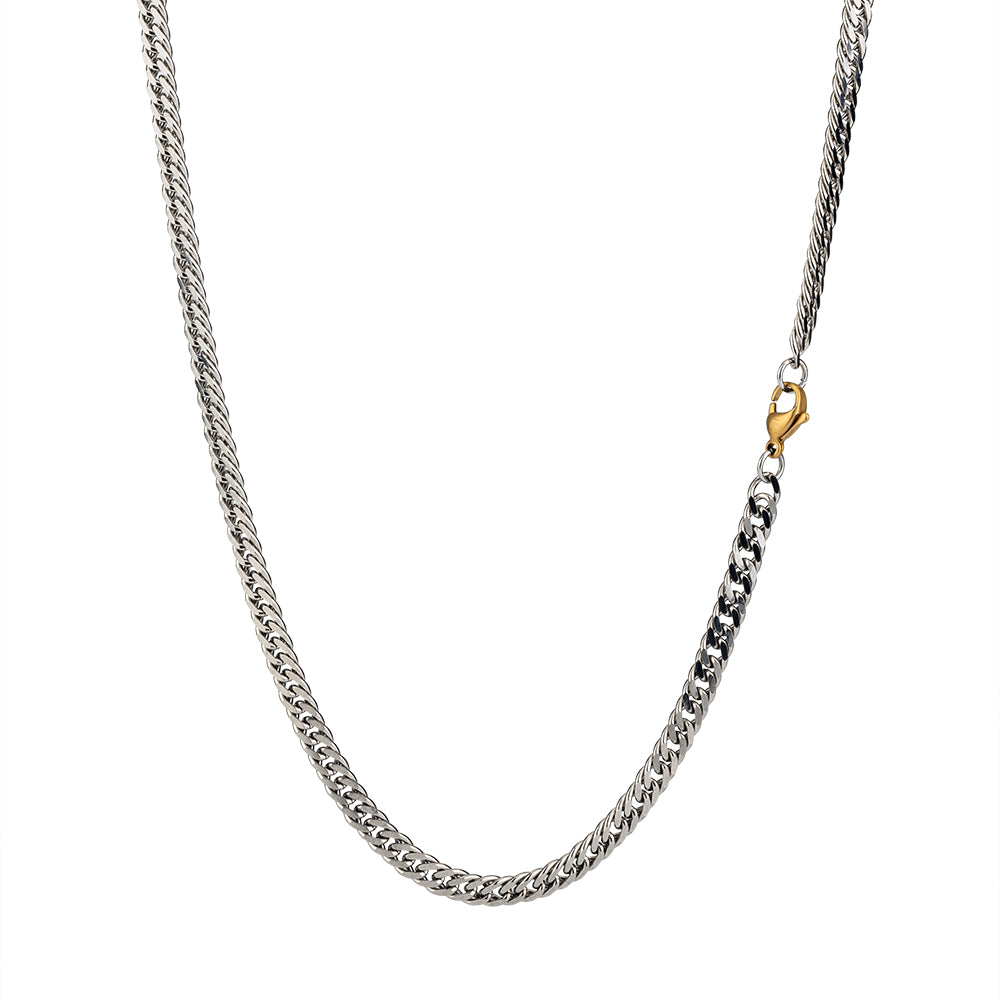 2 Cut Double Chain Necklace, 5.4mm