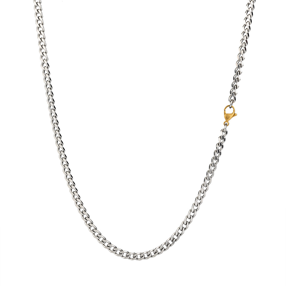 4 Cut Chain Necklace, 3mm