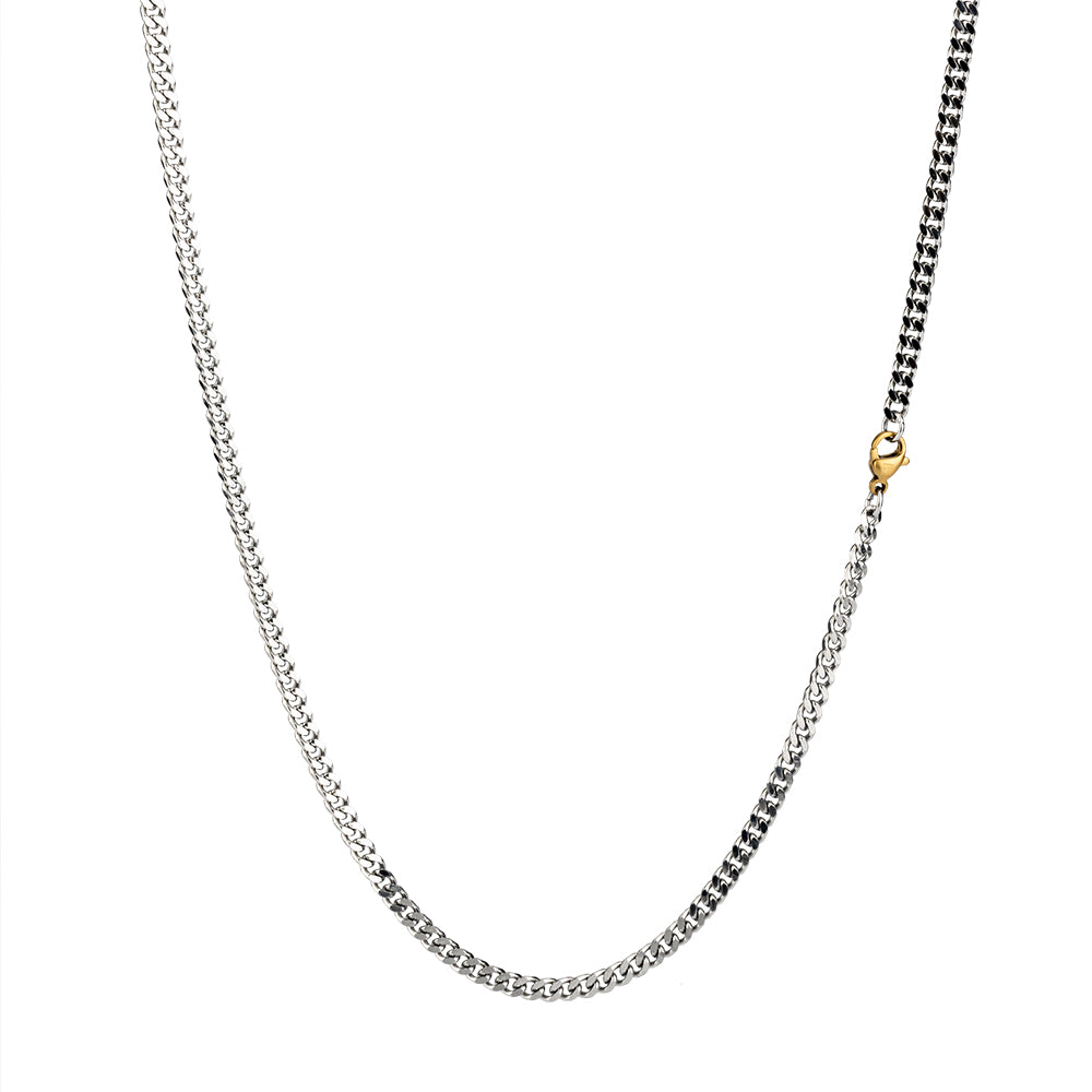 4 Cut Chain Necklace, 4mm