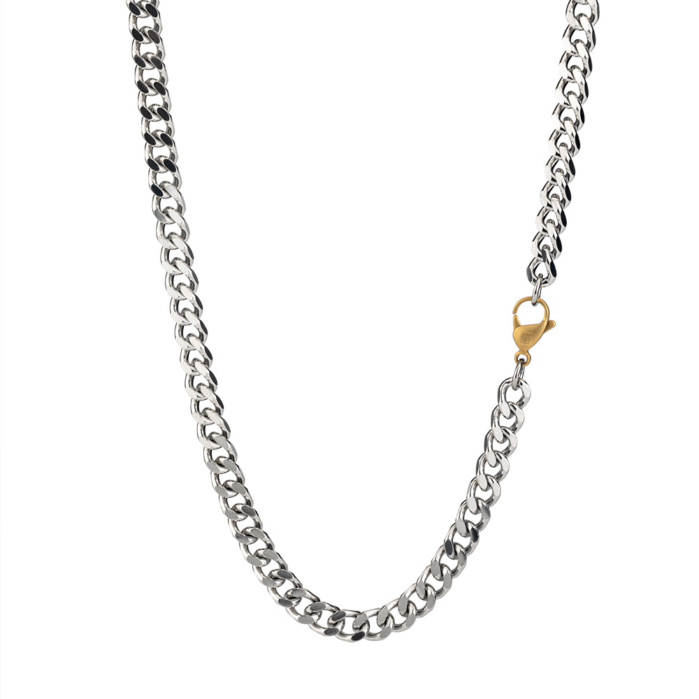 4 Cut Chain Necklace, 8.2mm