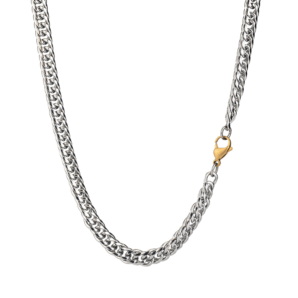 Round Double Chain Necklace, 9.4mm