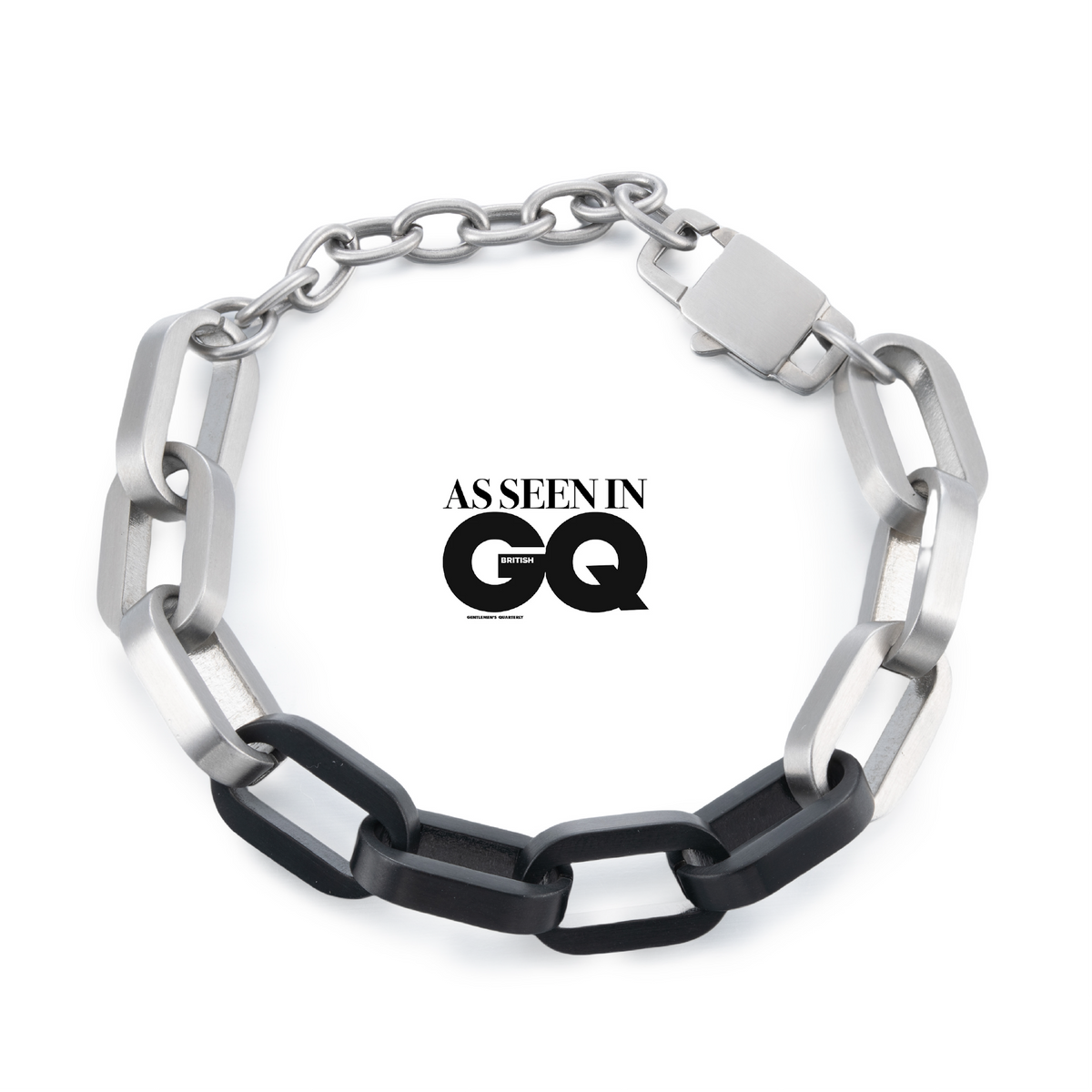 Matte Chain Link Bracelet, Two Tone