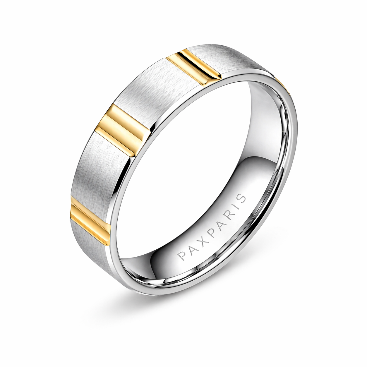 Polished Gold Groove Ring