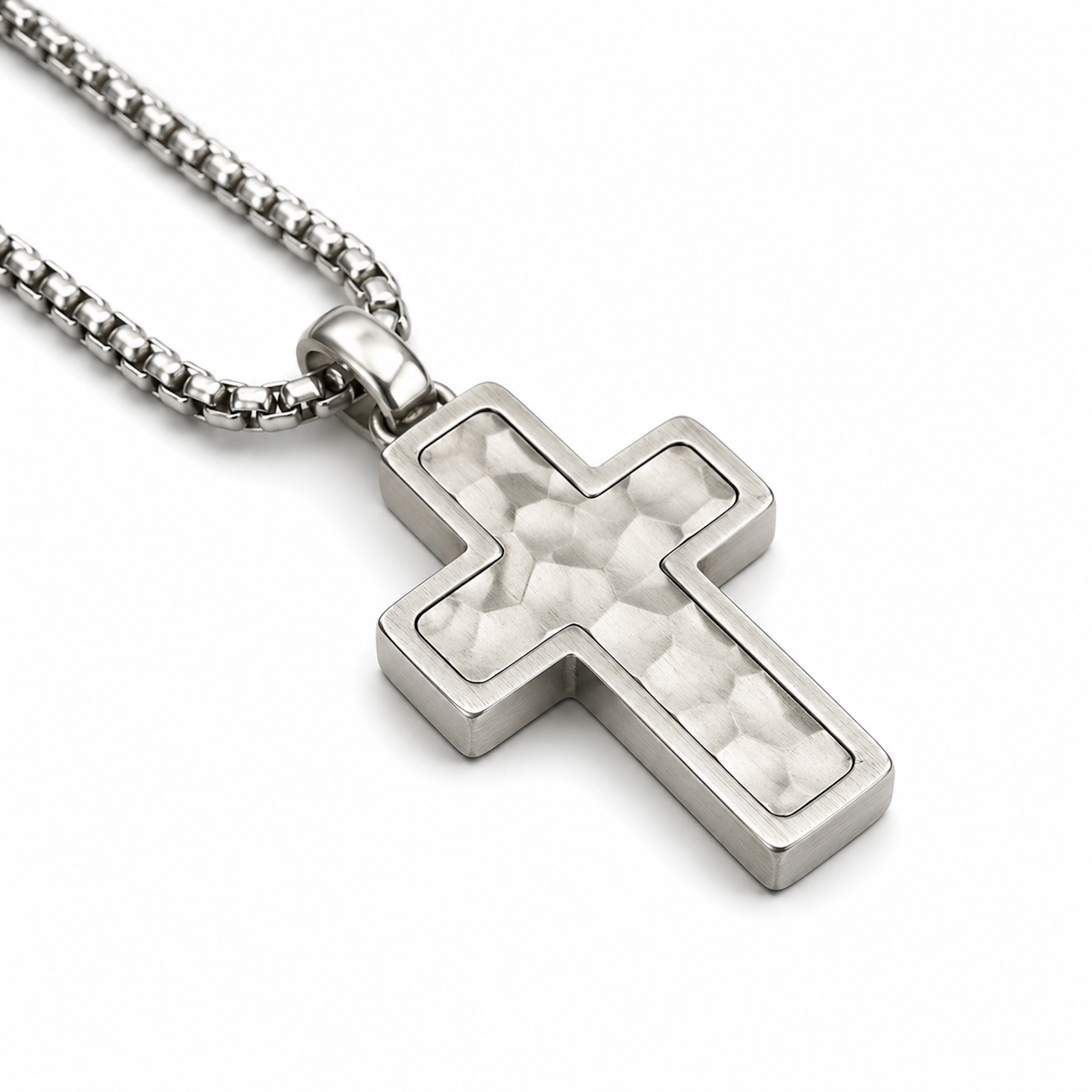 Forged Cross Pendant Necklace